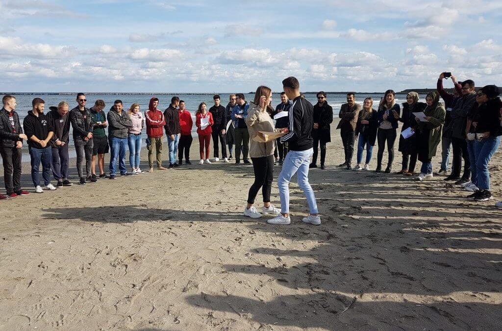 Youth meeting at the beach, Constanta, Romania